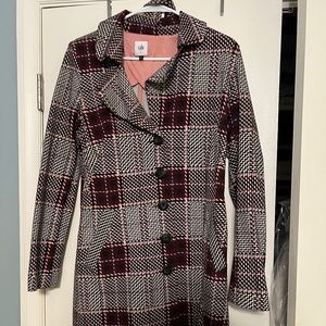 Cabi Sovereign Plaid Trench Coat Jacket NWOT Style #3370 Size S